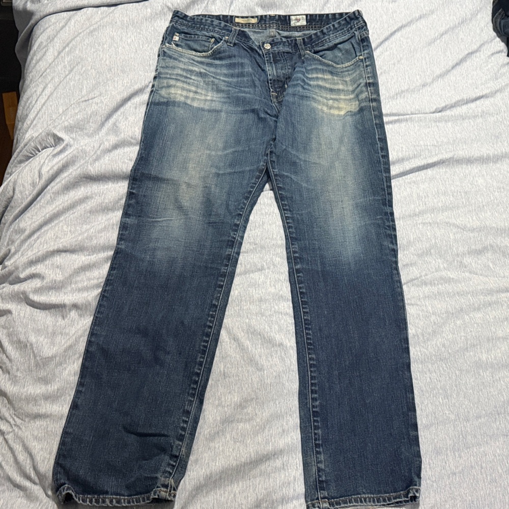 AG Adriano Goldschmied Men's Relaxed Blue Jeans